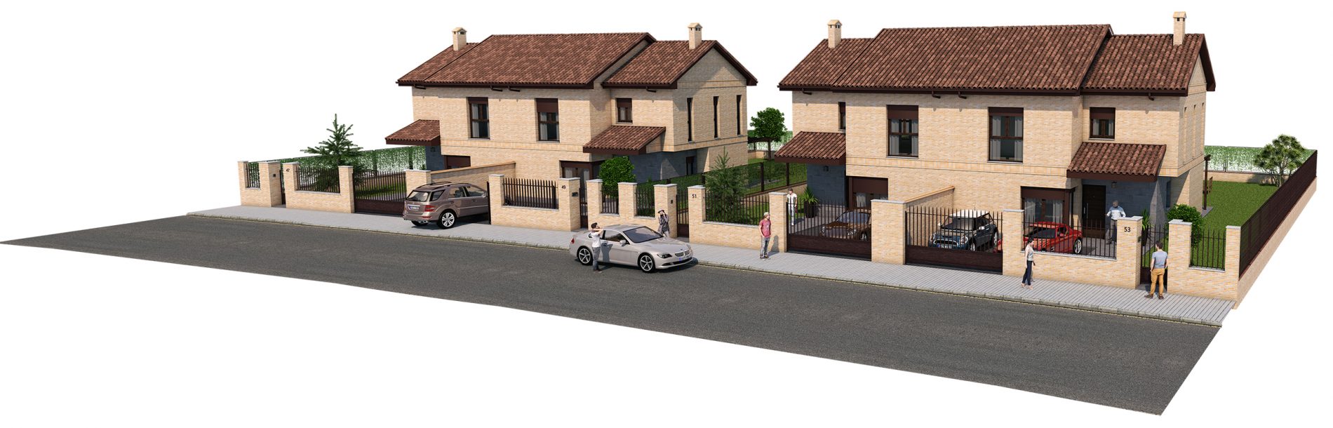 Vista aérea frontal