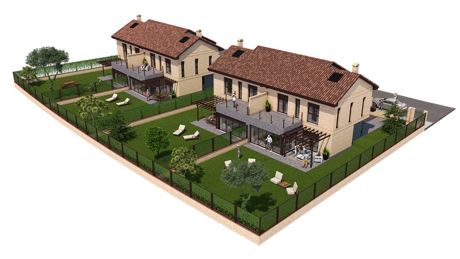 Vista aérea trasera